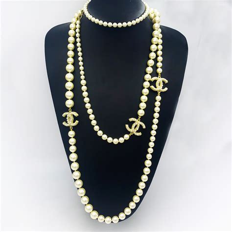 male chanel pearl necklace|Chanel necklace online shop.